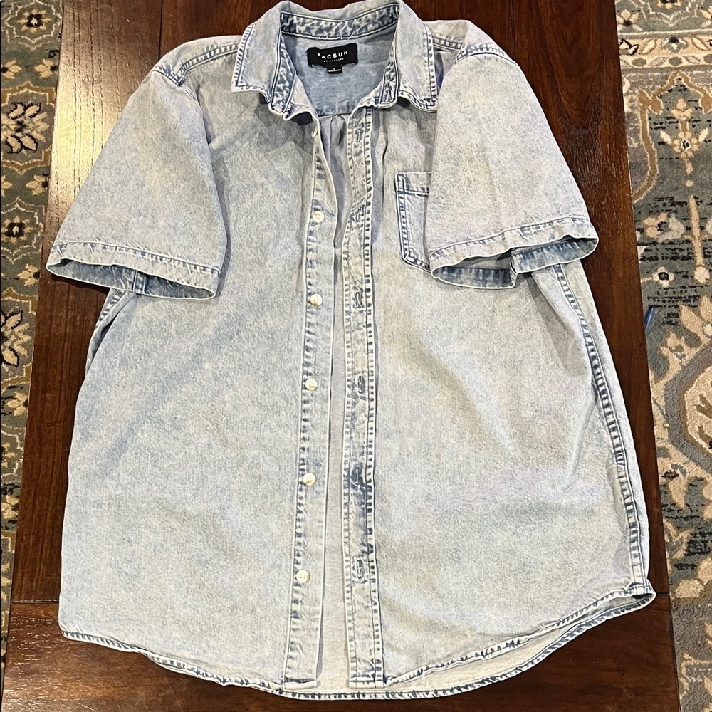 PacSun Faded Blue Denim Shirt